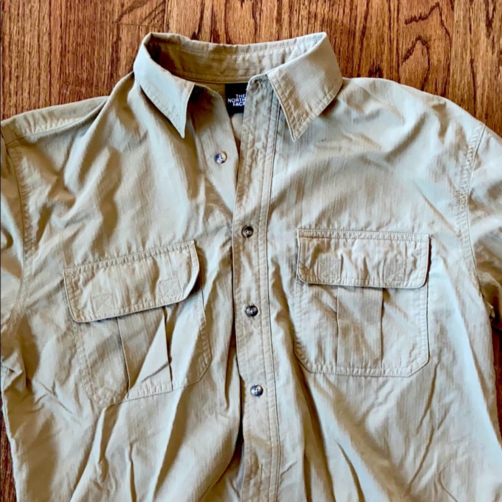 North Face mustard sz S quick drying long sleeve
